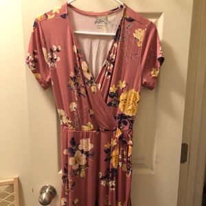 Floral wrap dress